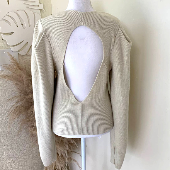 Free People Saffron Sweater Top size Small Cream - Picture 7 of 12